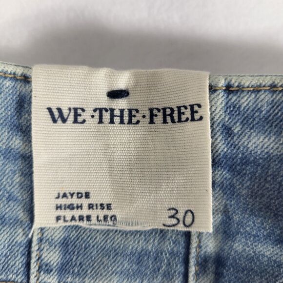 Free People We The Free Jayde Flare High Rise Jeans Women’s Size 30/10 Indigo - Picture 11 of 14